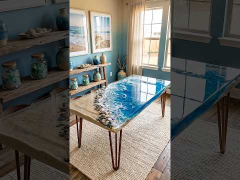 SATISFYING DIY: Making The Ocean's Edge Epoxy Table! 🌊🔨