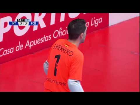 Paradas Jesús Herrero en Movistar Inter - FC Barcelona Lassa. 1Div, J11