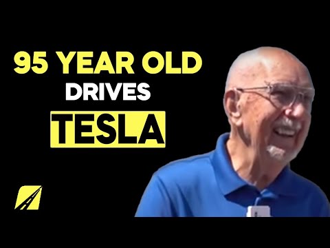 95 Year old Drives Tesla