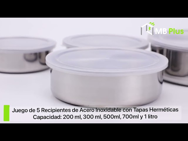 Vídeo relacionado con Razab Juego de 4 recipientes de vidrio para almacenamiento de alimentos de 6.5 tazas / 52 onzas (2 recipientes + 2 tapas) con tapas de bloqueo herméticas, para almacenar, hornear y servir sin BPA, a