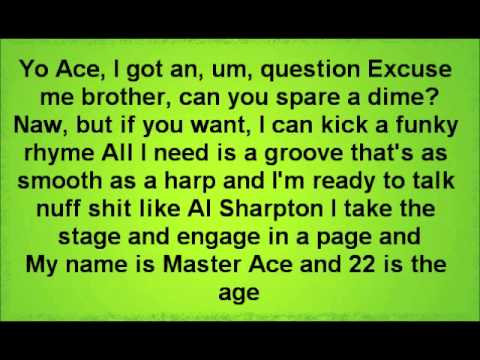 Me and the biz. Masta ace LYRICS (GTA version)