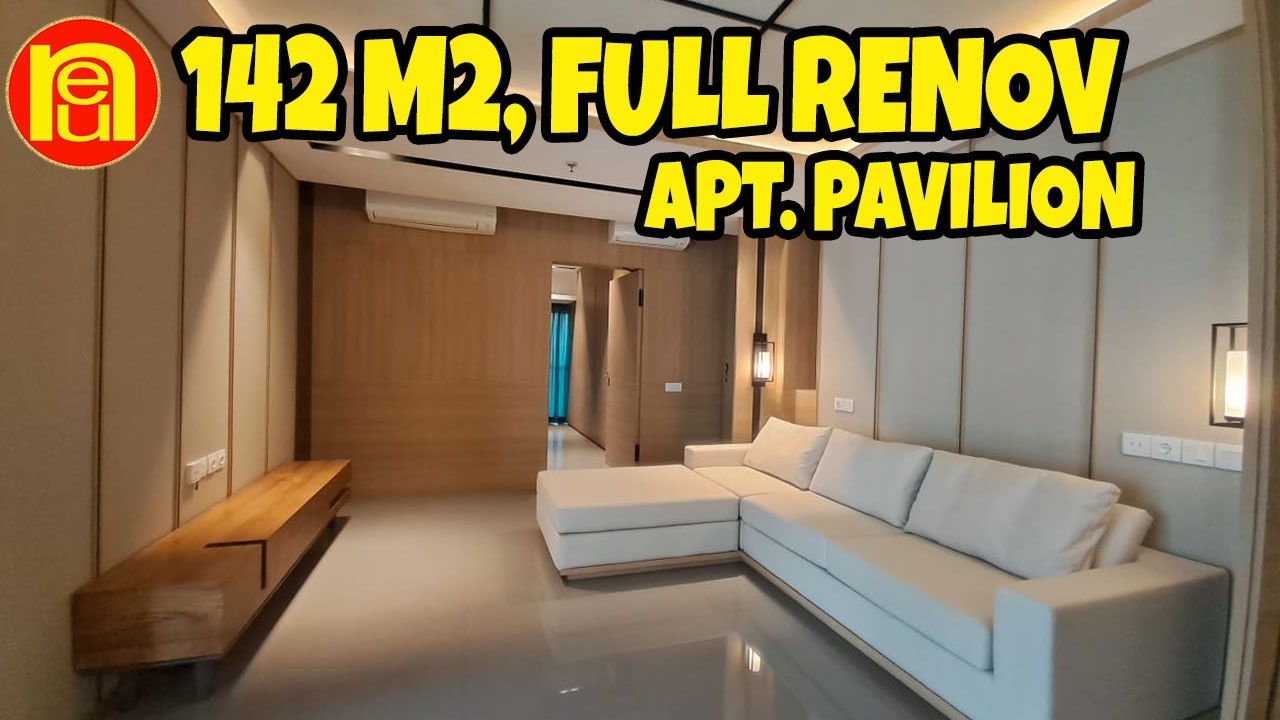 Apartemen Pavilion Renovasi Total Dari 3 BR di Jadikan 2 BR, 142 M², Furniture Baru