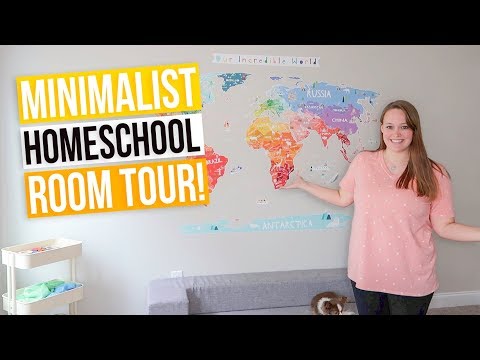 MINIMALIST HOMESCHOOL ROOM TOUR 2018! Video