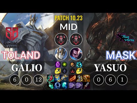 SB TolanD Galio vs RNW Mask Yasuo Mid - KR Patch 10.23
