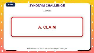 Synonym Challenge #0167 | Similar Words Quiz Practice