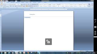 How to set up the title page and MS Word document