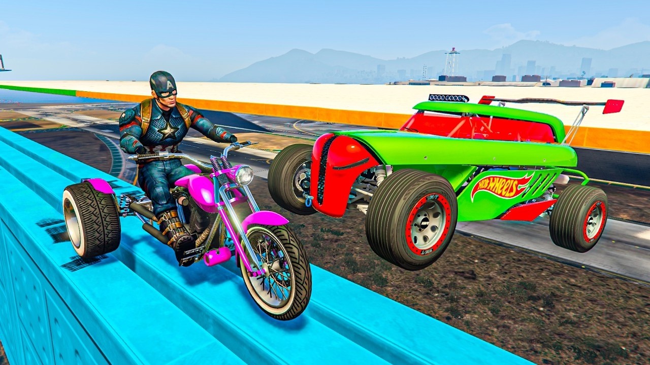 CORRE O TE ATROPELLO EN MOTO DE 3 RUEDAS! LOCURITA!! - GTA 5 ONLINE