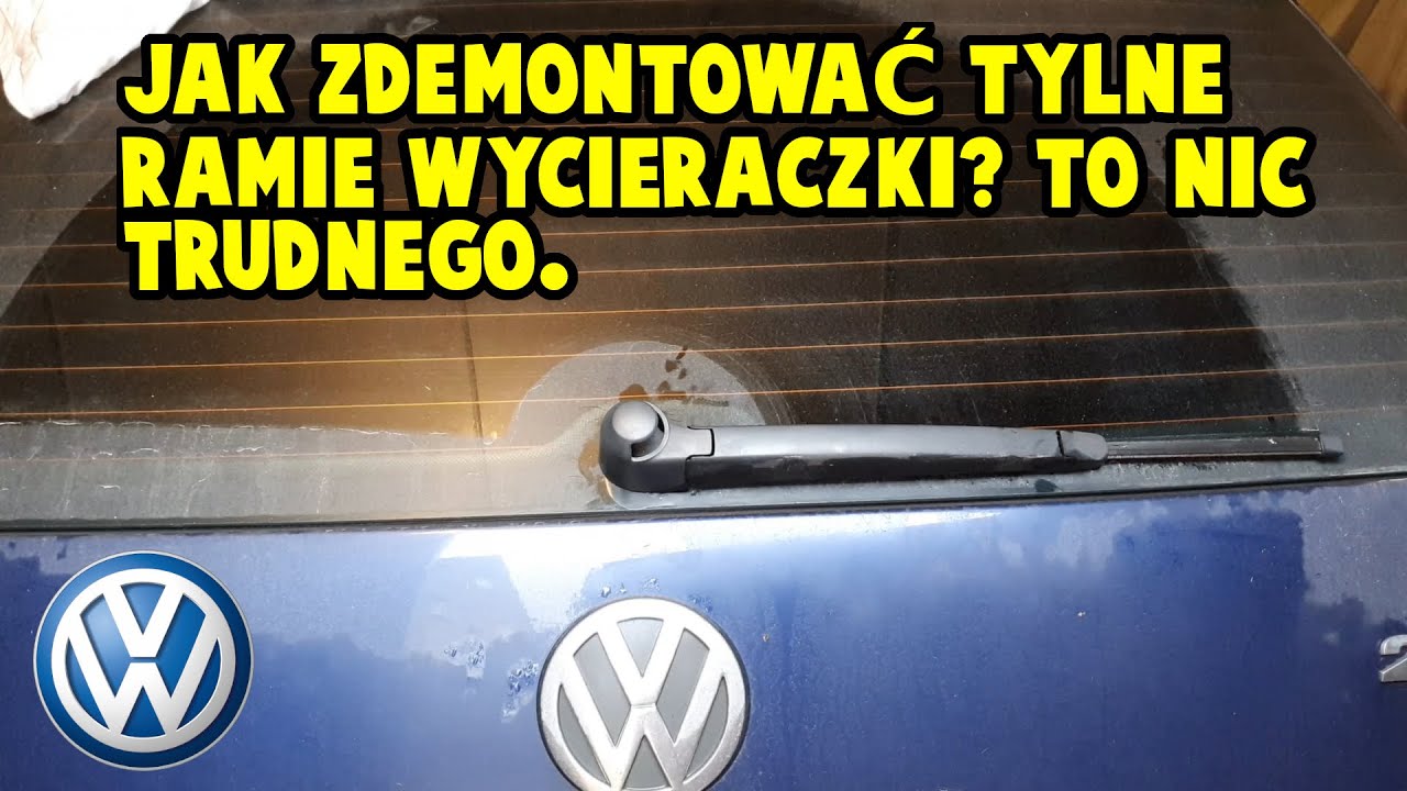 Demontaż tylnego ramienia wycieraczki VW Golf IV/V/BORA. How to remove the rear wiper arm