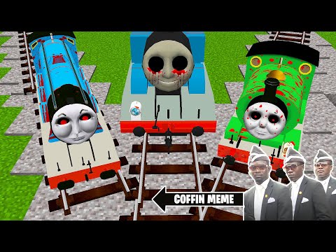 VERY SCARY THOMAS THE TANK ENGINE.EXE and FRIENDS in Minecraft - Coffin Meme GORDON and PERCY