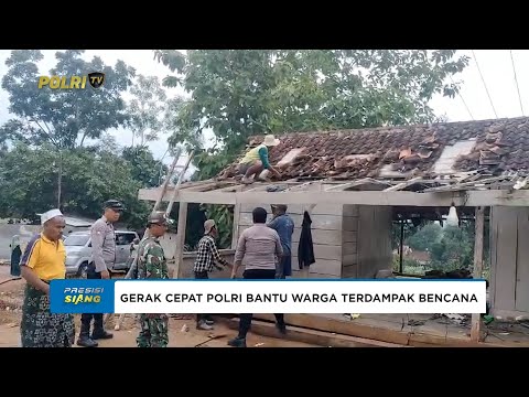 POLSEK GULUK-GULUK BERSAMA KORAMIL GERAK CEPAT BANTU WARGA KORBAN ANGIN PUTING BELIUNG