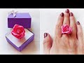How To Make Paper Rose Ring With Paper Box Easy Origami Rose Box DIY Paper Flower