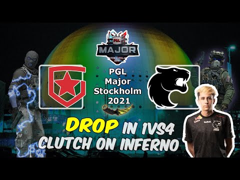Drop in 1vs4 clutch on Inferno, Gambit vs FURIA, PGL Major Stockholm 2021