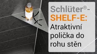 Atraktivní polička Schlüter-SHELF-E do rohu stěn