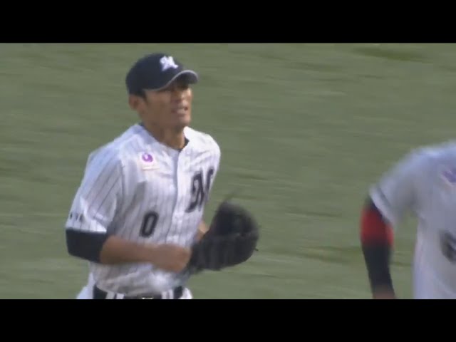 【6回表】エースを援護!! マリーンズ・荻野貴の好返球で得点阻止!! 2017/8/12 M-L