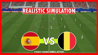 Spain vs Belgium | World Cup 2026 - Quarterfinals | eFootball PES 2021 Simulation