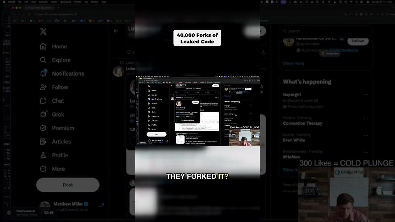 Somebody literally put the entirety of the leaked clod code source code on GitHub and it was forked