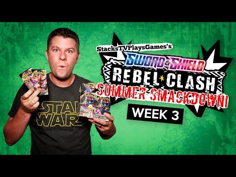 Pokemon Card Opening Pack Battle! Week 3 of Summer Smackdown! Rebel Clash Opening!