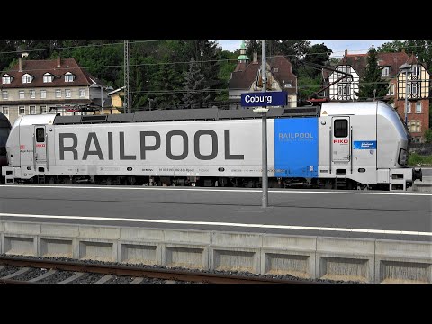 Bahnhof Coburg: RE19 Nürnberg - Sonneberg  mit PIKO Vorbild Vectron 193 801 bei Ein- und Ausfahrt