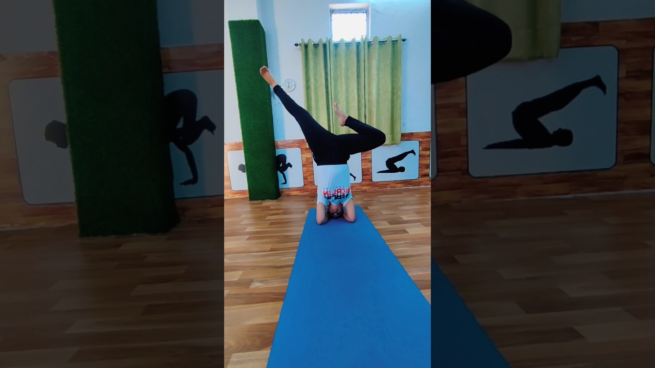 Different Headstand Poses By @Yogpreet #headstand #shirshasana #yogapractice #yogabody #yoga