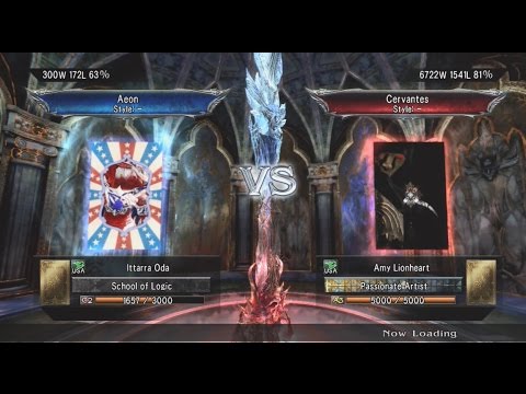 Soulcalibur V: Ittarra Oda (Aeon) Vs  Amy Lionheart (Cervantes) Hype is astounding