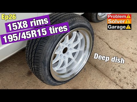 15x8 rims 195/45r15 tires ( stretched tires )￼ 195/45r15 on 15x8.