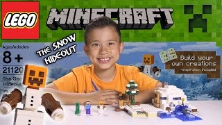 THE SNOW HIDEOUT - LEGO MINECRAFT Set 21120 - Unboxing, Review, Time-Lapse Build