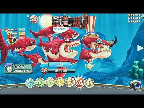 Hungry Shark World ! (The Frenzy) New Update - Sharks Gameplay