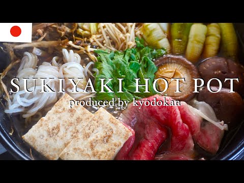 How to make SUKIYAKI. Delicious beef hot pot!