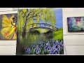 How To Paint “WEEPING WILLOW AND IRISES” easy acrylic painting tutorial