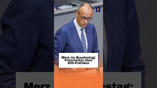 Merz im Bundestag: Falschzitat über AfD-Politiker