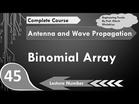 Binomial Array Antenna Array in Antennas and Wave Propagation by Engineering Funda
