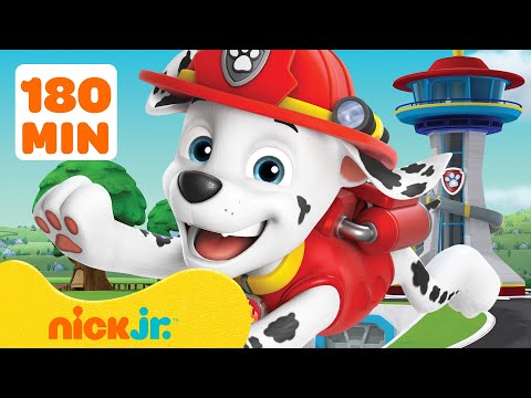 Patrulha Canina | Os Resgates Mais Ousados de Marshall da Patrulha Canina! 🚒 3 Horas | Nick Jr.