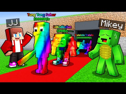 JJ Steal Mikey’s Brainrot in Minecraft (Maizen)