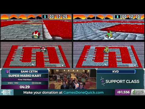 Super Mario Kart by Sami Cetin and KVD in 30:24 - AGDQ 2017 - Part 7
