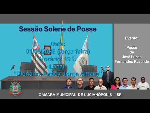 Sessão Solene de Posse do Vereador José Lucas Fernandes Rezende - 01/09/2026