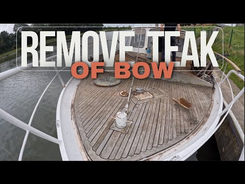 Project Y 23 - Transforming a Vintage Steel boat: Remove Teak Deck  | Boat Restoration Tips & Tricks