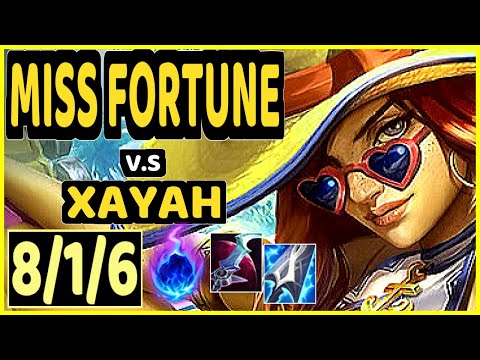 SEDRION (MISS FORTUNE) vs XAYAH - 8/1/6 KDA BOTTOM ADC GAMEPLAY - EUW Ranked GRANDMASTER