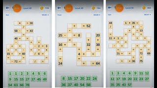 Math Crossword Number puzzle - Expert - Level 48 - Level 49 - Level 50