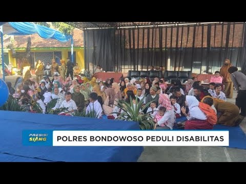 PEDULI DISABILITAS, POLRES BONDOWOSO PERINGATI HARLANTAS BHAYANGKARA KE - 69 DI SDLB