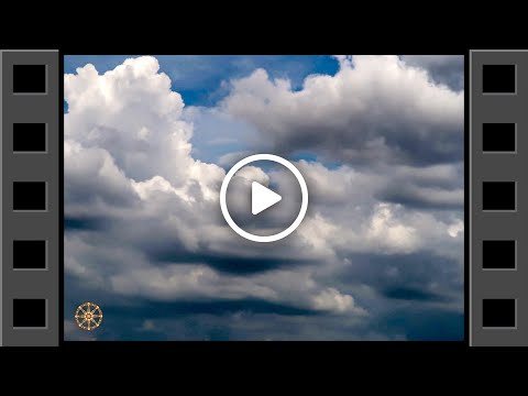 Cumulus clouds, cumulonimbus clouds and blue sky • HDR • Timelapse • Full HD • Video # 00071