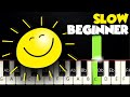You Are My Sunshine | SLOW BEGINNER PIANO TUTORIAL + SHEET MUSIC by Betacustic