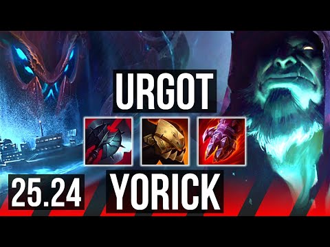 URGOT vs YORICK (TOP) | Good KDA: 11/1/5 | NA Challenger | 25.24