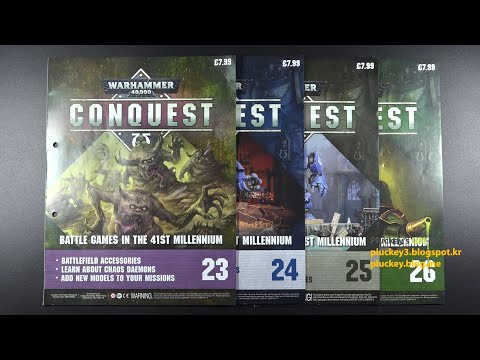 Warhammer 40,000 Conquest Magazine issue 23, 24, 25, 26 Unboxing and Review