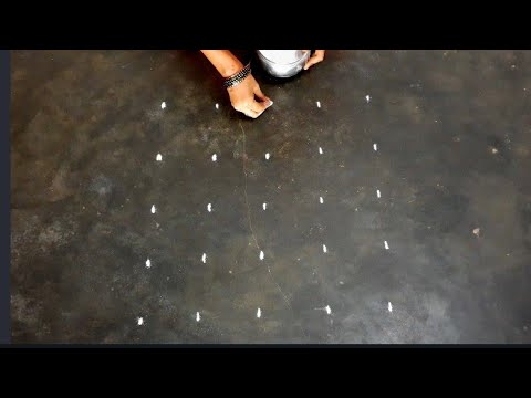5*5dots kolam/simple design flower rangoli/pookolam/easyrangoli/beggainerrangoli/srinithi kolam/mugu