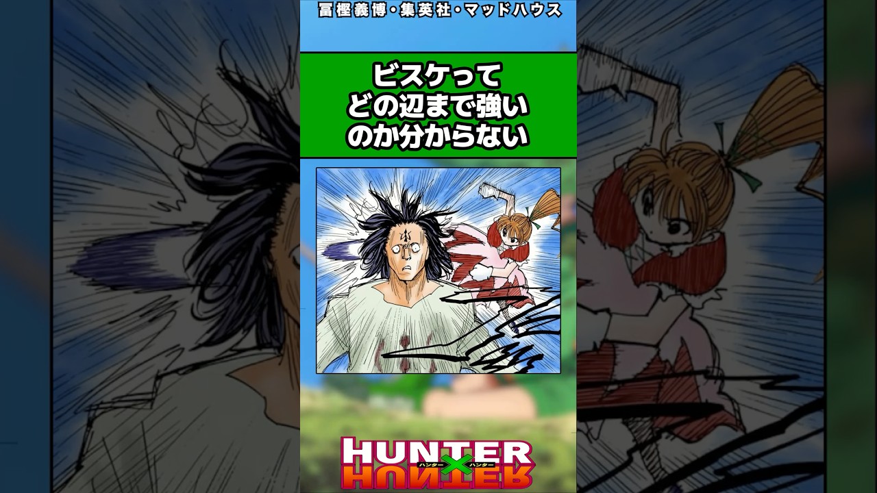 ビスケってどの辺まで強いか分からない#ハンターハンター #ハンターハンター反応集 #shorts