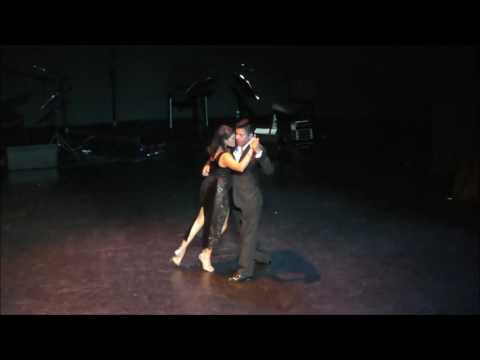  Maria Ines Bogado  and  Jorge Lopez  are  dancing  to  "  Sin Lagrimas  "