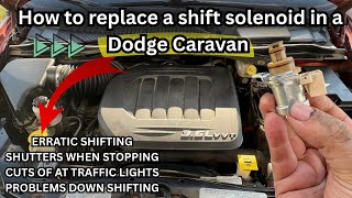 HOW TO REPLACE A SHIFT SOLENOID IN A DODGE CARAVAN 62TE six-speed automatic transmission