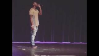 Tré Burwell singing SPEEDIN at the BOWIE STATE UNIVERSITY ORIENTATION