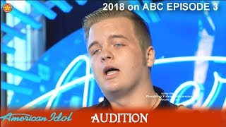 Caleb Lee Hutchinson great Voice &quot;If It Haven&#39;t Been For Love&quot; Audition American Idol 2018 Episode 3