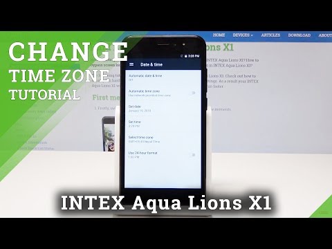 How to Change Date & Time in INTEX Aqua Lions X1 - Timezone Settings